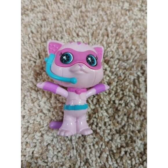 Spy Squad Pet PERCY PINK PUPPY & PURPLE KITTY 2.5" 2015 Mattel Barbie cat dog - Picture 1 of 3